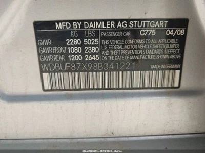 2008 Mercedes E300D драйвер солнцезащитный козырек серый б/у OEM 268-10260L 150K миль - Изображение 1 из 4