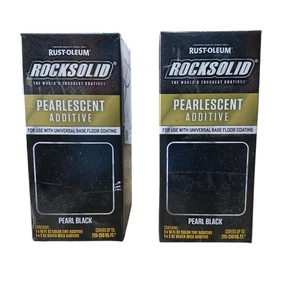 Rust-Oleum RockSolid Pearlescent Additive Floor Coating Kit Pearl Black 2 Pack - Picture 1 of 5
