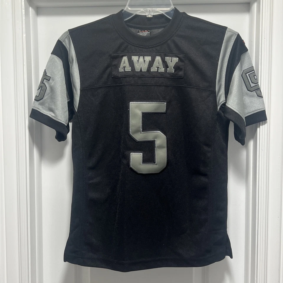 Camiseta deportiva de fútbol vintage FUBU 05 negra gris Y2K niños jóvenes talla M (12/14) Foto 1 de 4