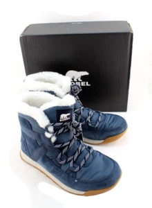 NWB SOREL Whitney II Flurry Size 7.5 Blue Waterproof Womens Snow Boots MSRP $140 - Picture 1 of 15