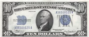 USA / Silver Certificate $10 Series of 1934 Gem Uncirculated Banknote QZ1 - Picture 1 of 2