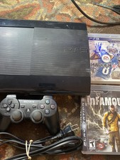 Sony PS3 PlayStation 3 Super Slim 12GB Console W/Controller & Games CECH-4201A