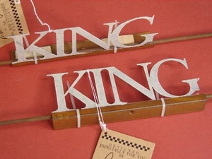 King Name Word Metal Art 2 Pieces Annie Schickell Collection Primitives by Kathy - Picture 1 of 11