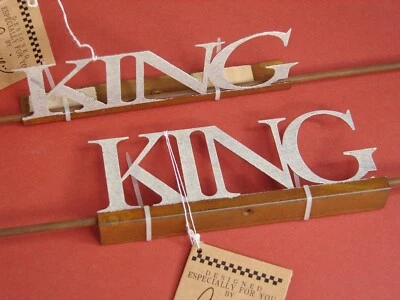 King Name Word Metal Art 2 Pieces Annie Schickell Collection Primitives by Kathy - Image 1 of 4