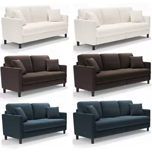 Teddy Velvet Sofa 2 / 3 Seater Modern Couch Love Seat Room Apartment Home Office - Picture 1 of 64