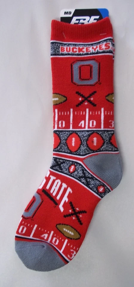 Ohio State Buckeyes Socks Medium Size 5  to 10 Super Fan - Image 1 of 1