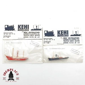 1:1250 KEHI 2x barco de bomberos tractor de alta mar de metal hecho a mano modelo de barco - Imagen 1 de 3