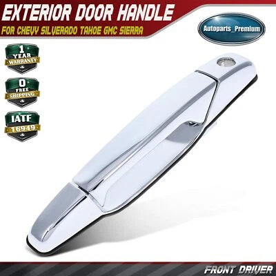 Модернизированная металлическая внешняя дверная ручка с замочной скважиной для Chevy GMC Sierra передняя левая - Изображение 1 из 4