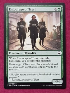 Magic The Gathering COMMANDER LEGENDS CMR ENTOURAGE OF TREST green card MTG - Picture 1 of 2
