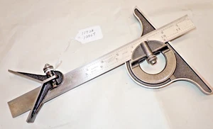 STARRETT Machinists Combination Rule, Protractor, & Center Head, USA - Picture 1 of 5