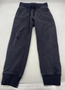 H&M Basic Boys Sweatpants 14 Black Solid Athletic Elastic Waist Comfort Lounge - Picture 1 of 9