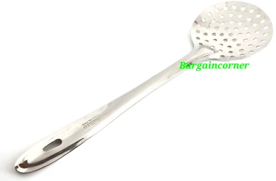 Kitchen Skimmer Strainer P Slotted Cooking Spoon Stirring SS Serving Mixing 33cm - Image 1 of 4