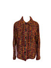 Chicos  Multi Color Chenille Sweater Jacket Sz 2(L)-washable