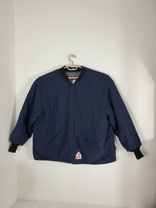 Bulwark Navy FR Jacket Coat Button NOMEX IIIA Insulated Fire Resistant  Sz 3XL - Picture 1 of 10