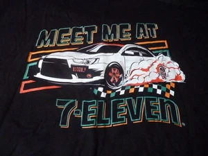 vntg Cars of  7-Eleven Men's Size XL  100% Cotton Black T-shirt - Picture 1 of 6