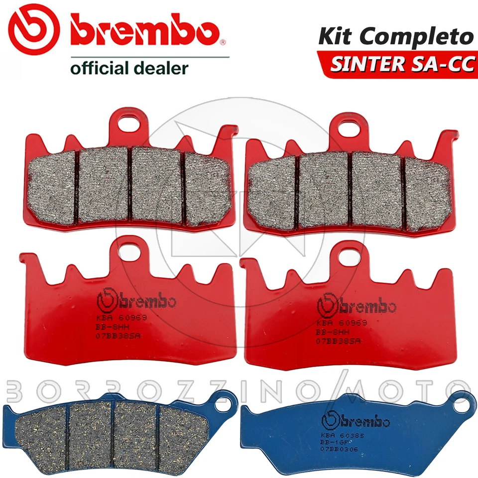 PASTIGLIE FRENO BREMBO ANTERIORI + POSTERIORI BMW R 1200 GS 2013 - 2018 - Immagine 1 di 3