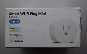 Meross Wi-Fi Smart Plug 4-Pack Mini 10 Amp Wi-Fi and Alexa and Google Compatible - Picture 1 of 8