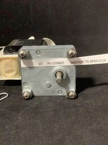 STAR INTERNATIONAL NACHO CHEESE MACHINE PS-Z10007 MOTOR OEM GENUINE ASSY 75 RPM - Picture 1 of 12