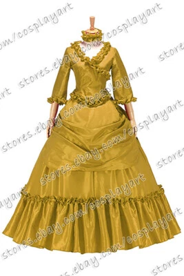 Niñas Lolita Elegante Romántico Ribete Ondulado Dulce Encantador Vestido de Baile Vestido Largo Foto 1 de 4