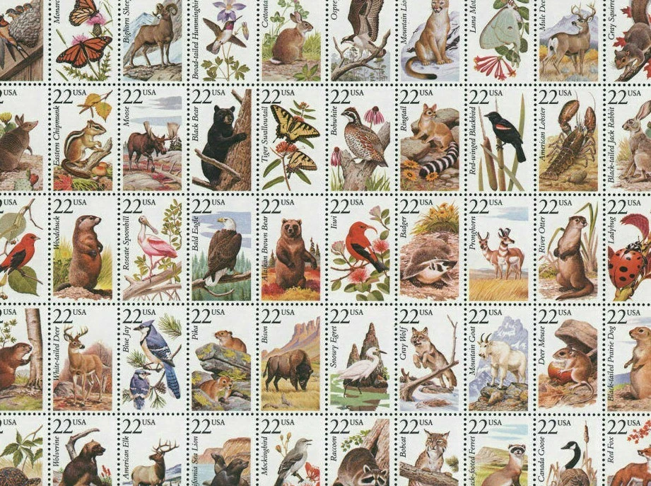 #2286-2335 2335a 22 cent North America Wildlife Full Mint Sheet of 50 VF MNH OG - Image 1 of 1