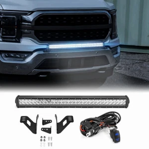 32'' LED Light Bar Bumper Mount Wiring Kit For 2021-2022 2023 Ford F-150 - Imagen 1 de 5