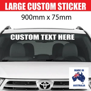 Custom Windscreen decal sticker Windsheild Name Lettering Graphics NOT FOLDED - Picture 1 of 9