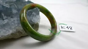 Translucent Natural Jade Jadeite Green 59MM Bangle Bracelet  k18 - Picture 1 of 4