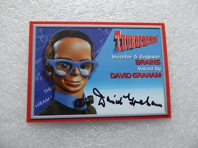 Thunderbirds TV Series  - Brains - David Graham Cards Inc 2001 A6 Autograph Card - Image 1 of 2