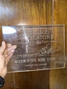 Letrero de distribuidor autorizado Heyer duplicador 1920d 12X9. Letrero raro. - Imagen 1 de 11