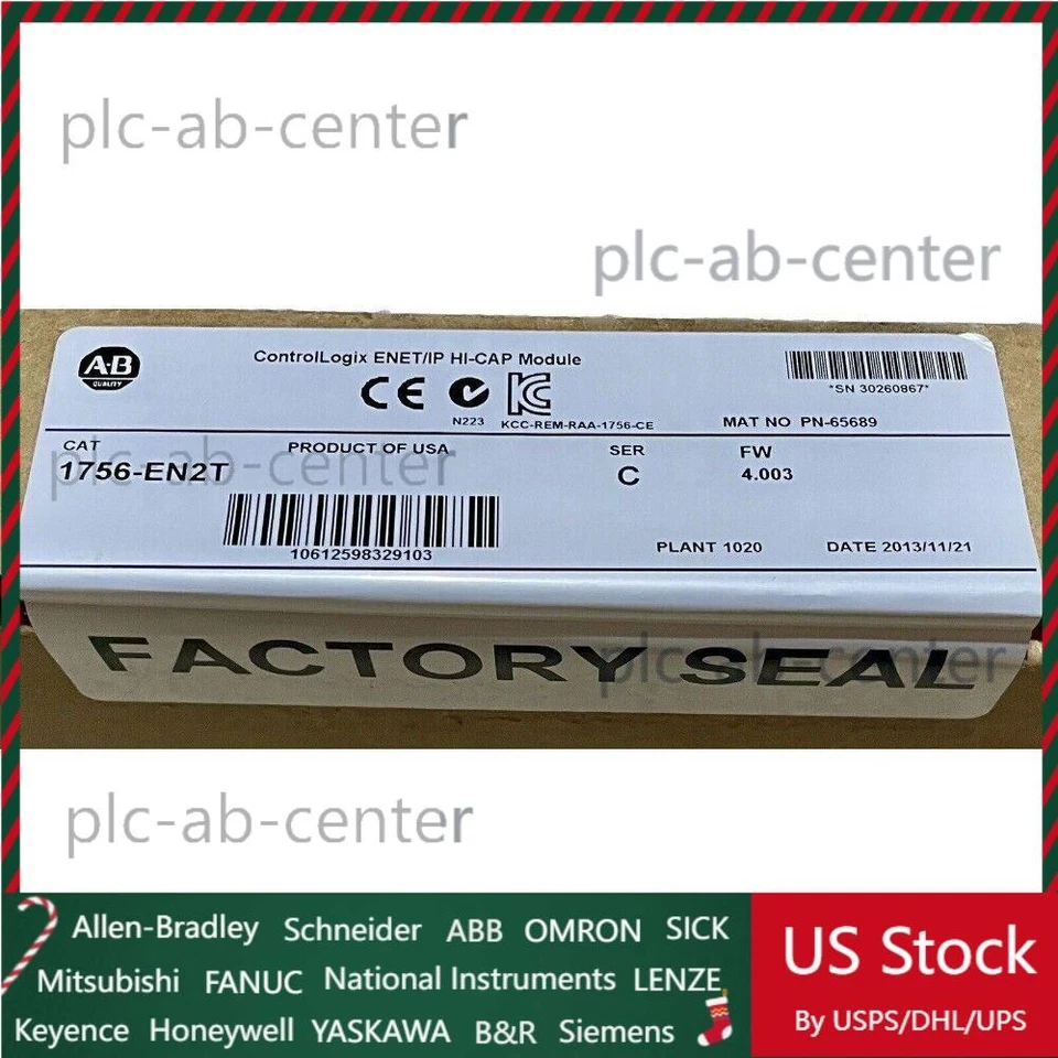 AB Allen-Bradley1756-EN2T ControlLogix Module New Factory Sealed US Free Tax - Image 1 of 1