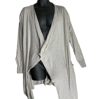Cárdigan Chelsea Theodore Mujer XXL Gris Suéter Frente Abierto Mezcla Lana AGUJERO Foto 1 de 4