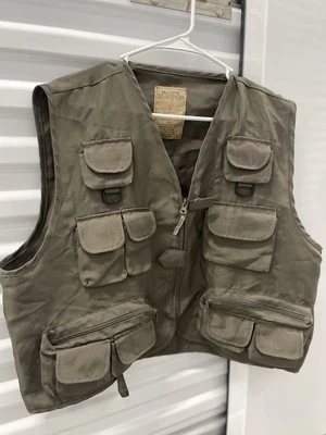Master Sportsman Hunting Vest Dove Men's Size XL Dark Olive Green Multi Pocket - Image 1 of 4