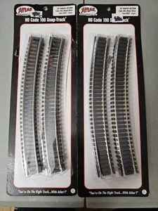 2 paquetes. Atlas #837 HO 24" código de curva de radio 100, NS - 6 por paquete. - NUEVO - Imagen 1 de 5
