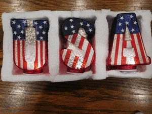 Vidrio de mercurio iluminado EE. UU. ~ rojo, blanco y azul ~ letras de Valerie - Imagen 1 de 6