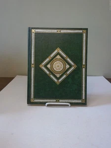 Elegant Green Gold Hardcover Blank Journal – Ornate Cover, Unused Pages, Vintage - Picture 1 of 4