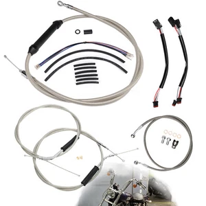 Kit de cable extendido de manillar Sportster XL 12"" para Harley 2014-Up sin ABS cromado - Imagen 1 de 8