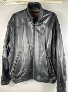 Endurance Men's Jacket Reversible Soft Black Leather & Olive Green Coat XL - Picture 1 of 10