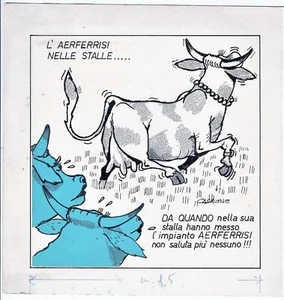 DISEGNO originale CASALONE promo Aerferrisi cartoon strip TAVOLA VIGNETTA 1 - Imagen 1 de 1