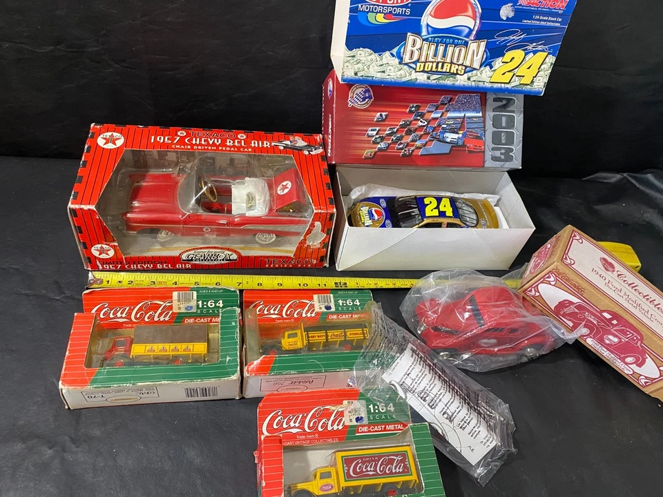 Texaco Gearbox Bel Air ACTION Jeff Gordon Coca-Cola Truck 1940 Coupe diecast lot - Image 1 of 4