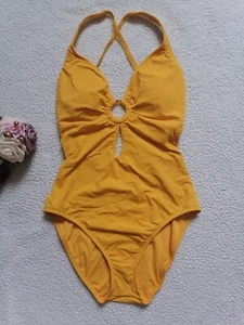 Bleu Rod Beattie Women's Cross-Back One Piece Swimsuit In Pineapple, Size 6 - Picture 1 of 13