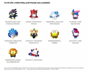 McDonald's Toys X Sanrio 2024 Yu-Gi-Oh! x Hello Kitty & Friends Plushies - Pick - Picture 1 of 21