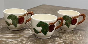 Set Of 3 Franciscan Apple Earthenware Flat Tea Cup Coffee Mug USA Backstamp - Picture 1 of 13