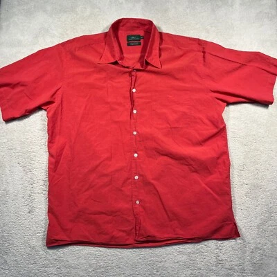 Rodd & Gunn Red Italian Cotton Button Up Short Sleeve Casual Shirt XL - Image 1 of 4