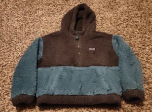 Patagonia Jacket Girls Small Gray Blue 1/2 Zip Pullover Los Gatos Sherpa Fleece - Picture 1 of 8