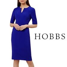 Hobbs Blue Half Sleeve Knee Length Sheath Dress S (6)