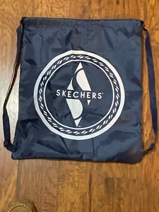 Skechers Drawstring Backpack Bag Light Weight Navy Blue Nylon - Picture 1 of 4