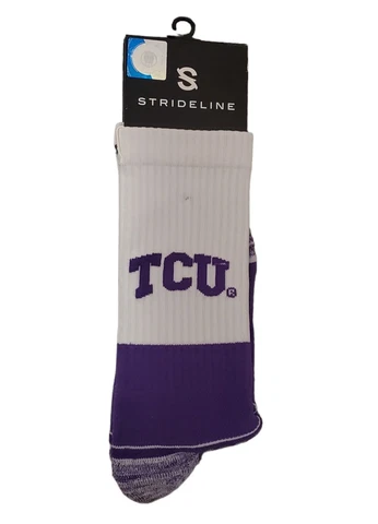 TCU Texan Christian Socks Knit University Horned Toads Strideline Premium Wear Cover