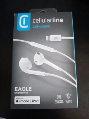 cellularline EAGLE Capsule headphones+wire and microphone-Lightining Connecter - Image 1 of 4
