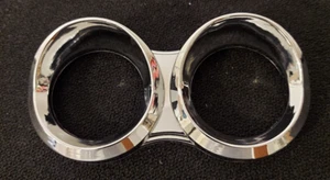 Freightliner Cascadia Chrome Small Horizontal 2 Gauge Cluster W/ Visors - Picture 1 of 2