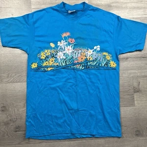 Vintage 1990 Lifestyles Flower T-Shirt Gr. XL Puffy Paint Floral Art Tee 90s NEU - Bild 1 von 12